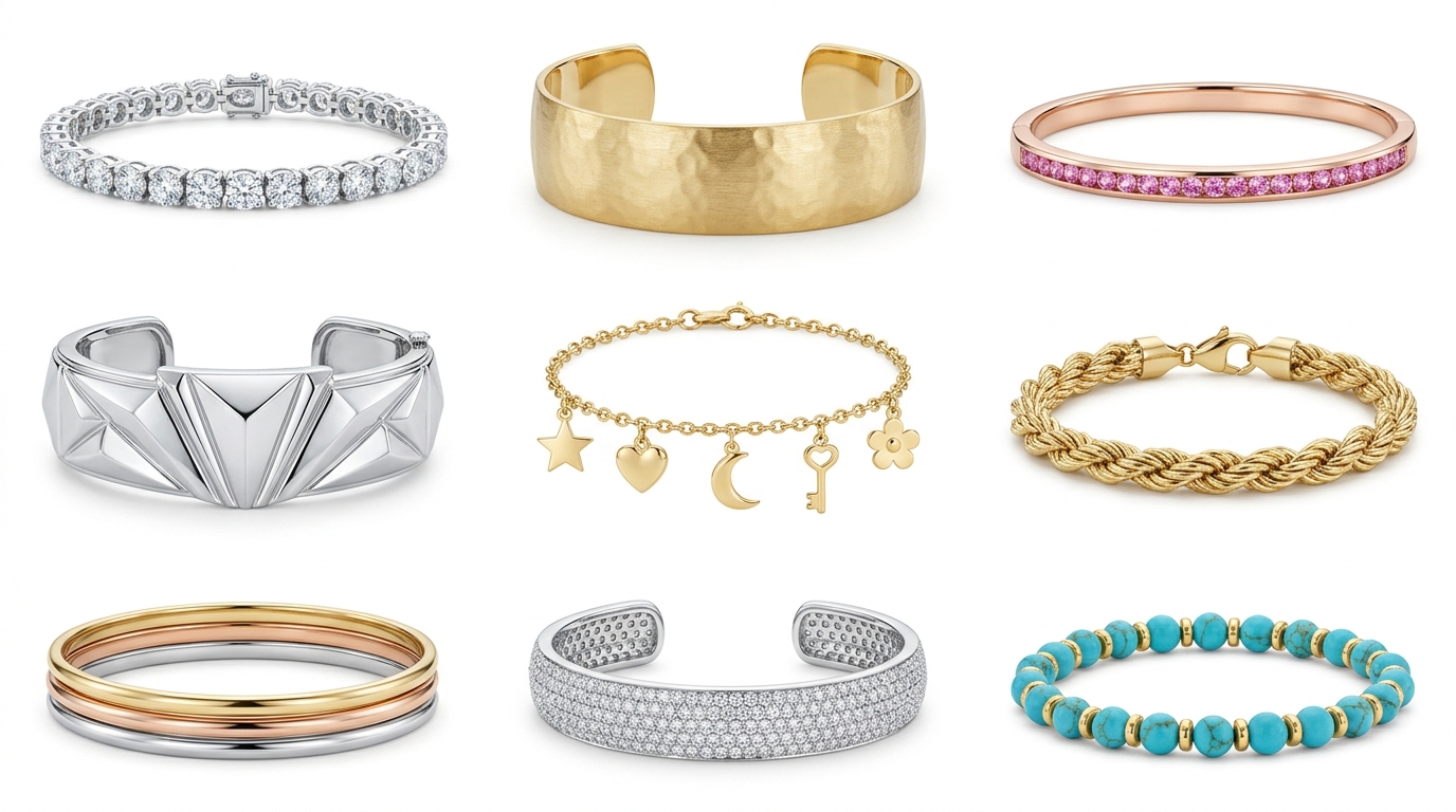 AI Bracelet Design: Cuffs, Tennis Bracelets, and Bangles With One Prompt